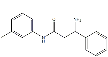 3-amino-N-(3,5-dimethylphenyl)-3-phenylpropanamide 化学構造式