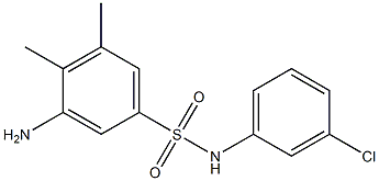 3-amino-N-(3-chlorophenyl)-4,5-dimethylbenzene-1-sulfonamide Struktur