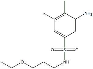 3-amino-N-(3-ethoxypropyl)-4,5-dimethylbenzene-1-sulfonamide 化学構造式