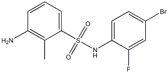 3-amino-N-(4-bromo-2-fluorophenyl)-2-methylbenzene-1-sulfonamide,,结构式