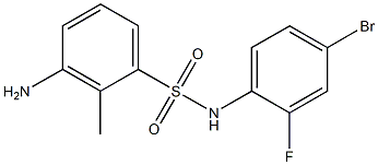 3-amino-N-(4-bromo-2-fluorophenyl)-2-methylbenzene-1-sulfonamide Structure