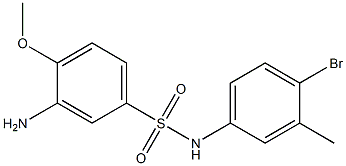 3-amino-N-(4-bromo-3-methylphenyl)-4-methoxybenzene-1-sulfonamide 结构式