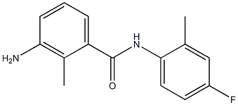 3-amino-N-(4-fluoro-2-methylphenyl)-2-methylbenzamide Struktur