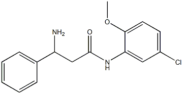 3-amino-N-(5-chloro-2-methoxyphenyl)-3-phenylpropanamide 结构式