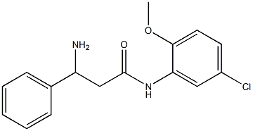 3-amino-N-(5-chloro-2-methoxyphenyl)-3-phenylpropanamide 化学構造式