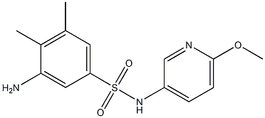 3-amino-N-(6-methoxypyridin-3-yl)-4,5-dimethylbenzene-1-sulfonamide Struktur