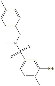 3-amino-N,4-dimethyl-N-[(4-methylphenyl)methyl]benzene-1-sulfonamide