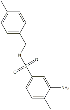 3-amino-N,4-dimethyl-N-[(4-methylphenyl)methyl]benzene-1-sulfonamide Structure