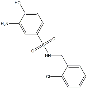 3-amino-N-[(2-chlorophenyl)methyl]-4-hydroxybenzene-1-sulfonamide,,结构式