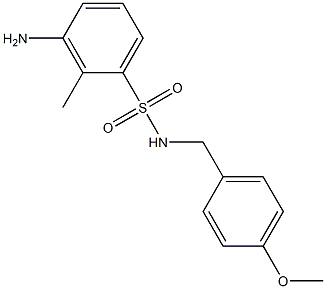 3-amino-N-[(4-methoxyphenyl)methyl]-2-methylbenzene-1-sulfonamide Structure