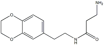 3-amino-N-[2-(2,3-dihydro-1,4-benzodioxin-6-yl)ethyl]propanamide 结构式
