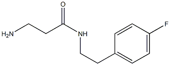 3-amino-N-[2-(4-fluorophenyl)ethyl]propanamide 化学構造式