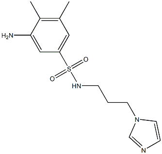 3-amino-N-[3-(1H-imidazol-1-yl)propyl]-4,5-dimethylbenzene-1-sulfonamide Structure