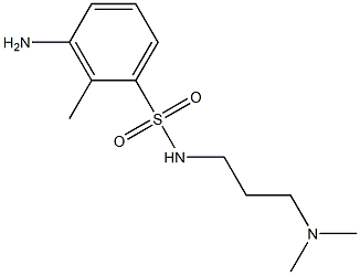 3-amino-N-[3-(dimethylamino)propyl]-2-methylbenzene-1-sulfonamide Struktur