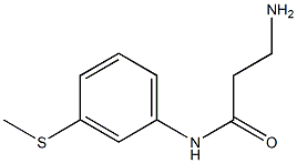 3-amino-N-[3-(methylthio)phenyl]propanamide Structure