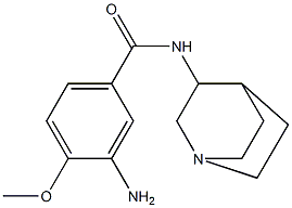 3-amino-N-1-azabicyclo[2.2.2]oct-3-yl-4-methoxybenzamide 结构式