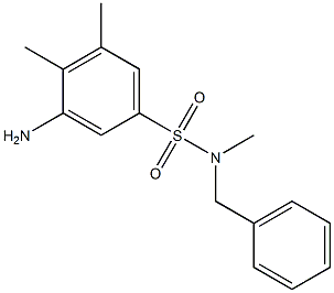 3-amino-N-benzyl-N,4,5-trimethylbenzene-1-sulfonamide 结构式