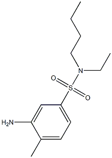 3-amino-N-butyl-N-ethyl-4-methylbenzene-1-sulfonamide 结构式