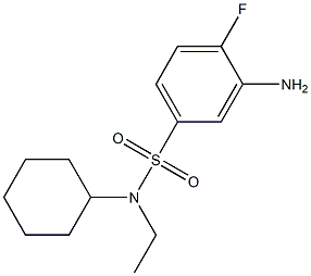 3-amino-N-cyclohexyl-N-ethyl-4-fluorobenzene-1-sulfonamide,,结构式