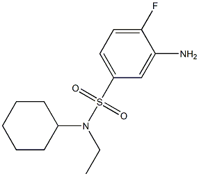 3-amino-N-cyclohexyl-N-ethyl-4-fluorobenzene-1-sulfonamide