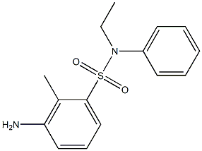 3-amino-N-ethyl-2-methyl-N-phenylbenzene-1-sulfonamide Struktur
