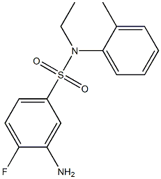 3-amino-N-ethyl-4-fluoro-N-(2-methylphenyl)benzene-1-sulfonamide Structure