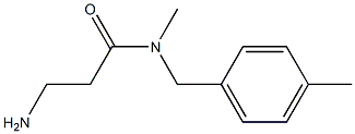 3-amino-N-methyl-N-[(4-methylphenyl)methyl]propanamide 结构式