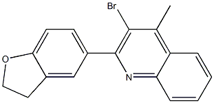 3-bromo-2-(2,3-dihydro-1-benzofuran-5-yl)-4-methylquinoline,,结构式