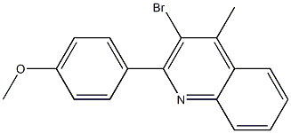 3-bromo-2-(4-methoxyphenyl)-4-methylquinoline,,结构式