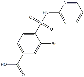  3-bromo-4-(pyrimidin-2-ylsulfamoyl)benzoic acid