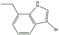 3-bromo-7-ethyl-1H-indole,,结构式