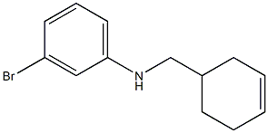3-bromo-N-(cyclohex-3-en-1-ylmethyl)aniline 结构式