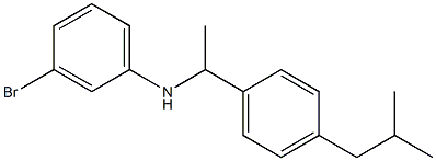 3-bromo-N-{1-[4-(2-methylpropyl)phenyl]ethyl}aniline Struktur