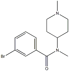 3-bromo-N-methyl-N-(1-methylpiperidin-4-yl)benzamide|