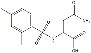 3-carbamoyl-2-[(2,4-dimethylbenzene)sulfonamido]propanoic acid Structure