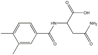 3-carbamoyl-2-[(3,4-dimethylphenyl)formamido]propanoic acid Structure
