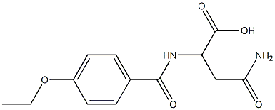 3-carbamoyl-2-[(4-ethoxyphenyl)formamido]propanoic acid,,结构式