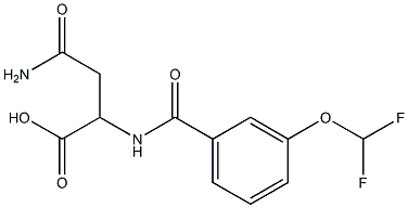 3-carbamoyl-2-{[3-(difluoromethoxy)phenyl]formamido}propanoic acid|