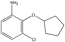 3-chloro-2-(cyclopentyloxy)aniline 结构式
