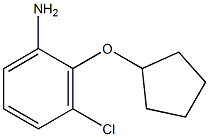 3-chloro-2-(cyclopentyloxy)aniline,,结构式