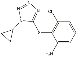 3-chloro-2-[(1-cyclopropyl-1H-1,2,3,4-tetrazol-5-yl)sulfanyl]aniline Structure