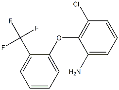 3-chloro-2-[2-(trifluoromethyl)phenoxy]aniline,,结构式