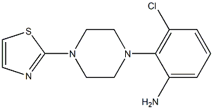 3-chloro-2-[4-(1,3-thiazol-2-yl)piperazin-1-yl]aniline 结构式