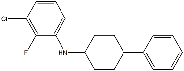 3-chloro-2-fluoro-N-(4-phenylcyclohexyl)aniline,,结构式