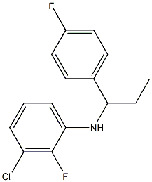 3-chloro-2-fluoro-N-[1-(4-fluorophenyl)propyl]aniline,,结构式