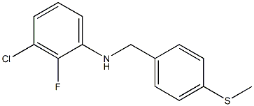 3-chloro-2-fluoro-N-{[4-(methylsulfanyl)phenyl]methyl}aniline Struktur