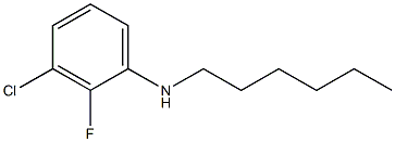 3-chloro-2-fluoro-N-hexylaniline Structure