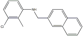 3-chloro-2-methyl-N-(naphthalen-2-ylmethyl)aniline 结构式