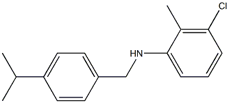 3-chloro-2-methyl-N-{[4-(propan-2-yl)phenyl]methyl}aniline 化学構造式