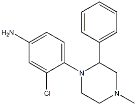 3-chloro-4-(4-methyl-2-phenylpiperazin-1-yl)aniline Struktur